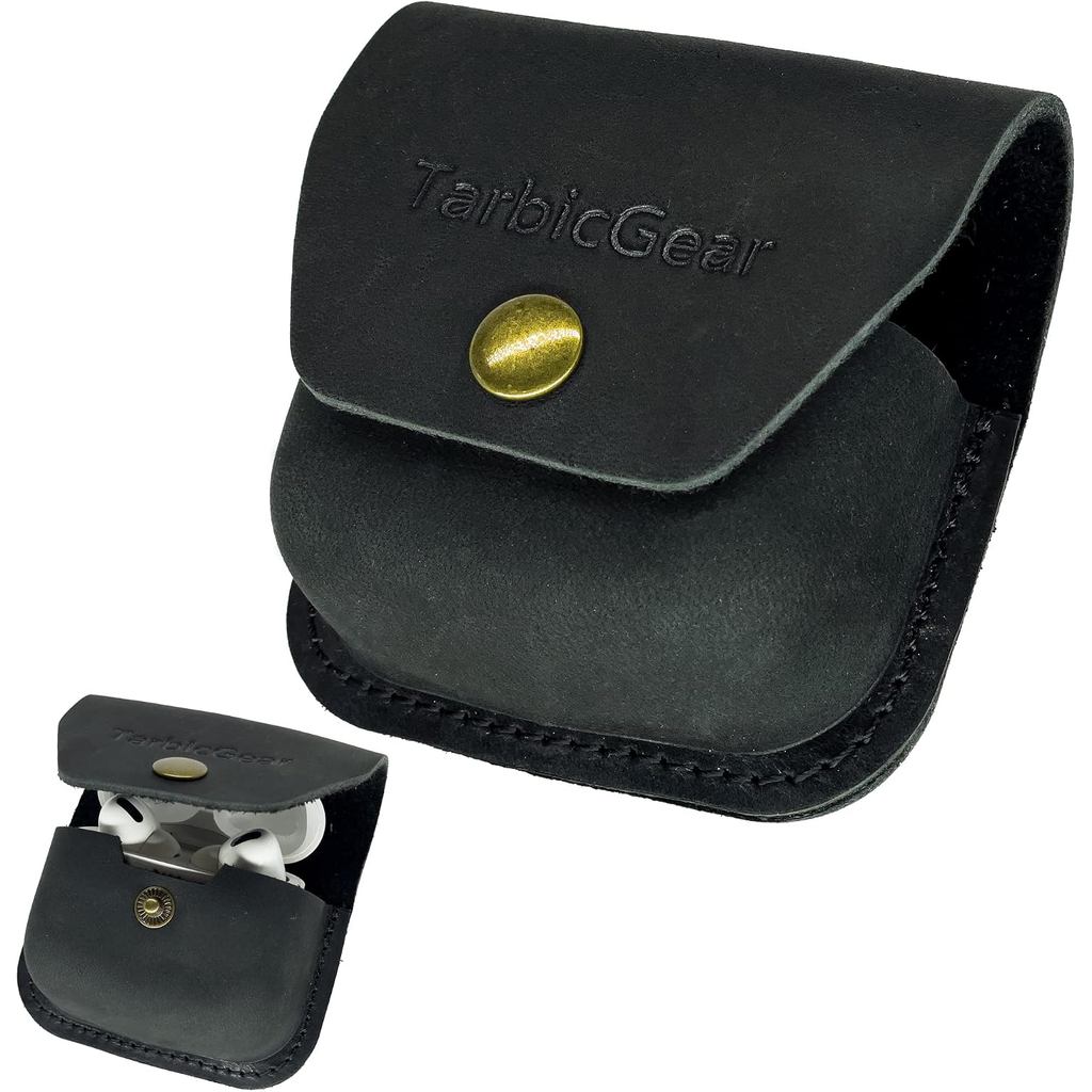 Capa para Airpods com Clipe de Cinto, Estojo Universal de Couro para Airpods Pro