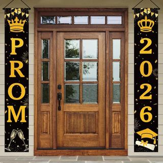Banner de Varanda para Baile de Formatura 2026 - Decoração para Festa de Formatura com Coroa, Placa para Baile de Format