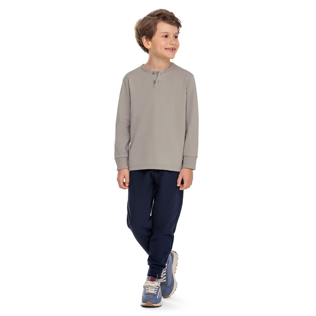 Calça Infantil Menino Moletom Felpado Elian Azul