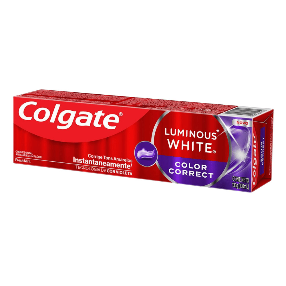 Creme Dental Colgate Luminous White Color Correct Fresh Mint 133g