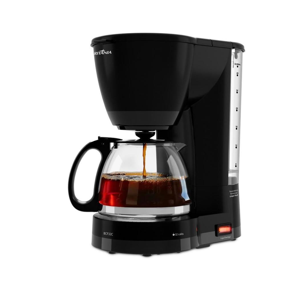 Cafeteira Elétrica Britânia 32 Xícaras 800W Preto BCF32C
