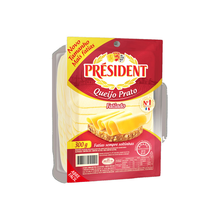 President Queijo prato fatiado 300g
