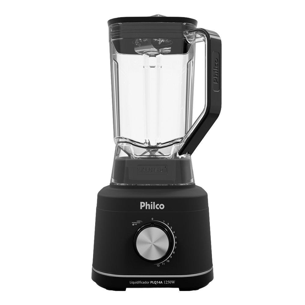 Liquidificador Philco PLQ14A Jarra SAN - 12 Velocidades + Pulsar, 1300W, 2,7 Litros, Preto