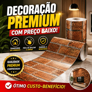 Papel De Parede Auto Colante Tijolo Cinza Bege Preto Rústico Reforma Fácil Sem Sujeira Alta Aderência