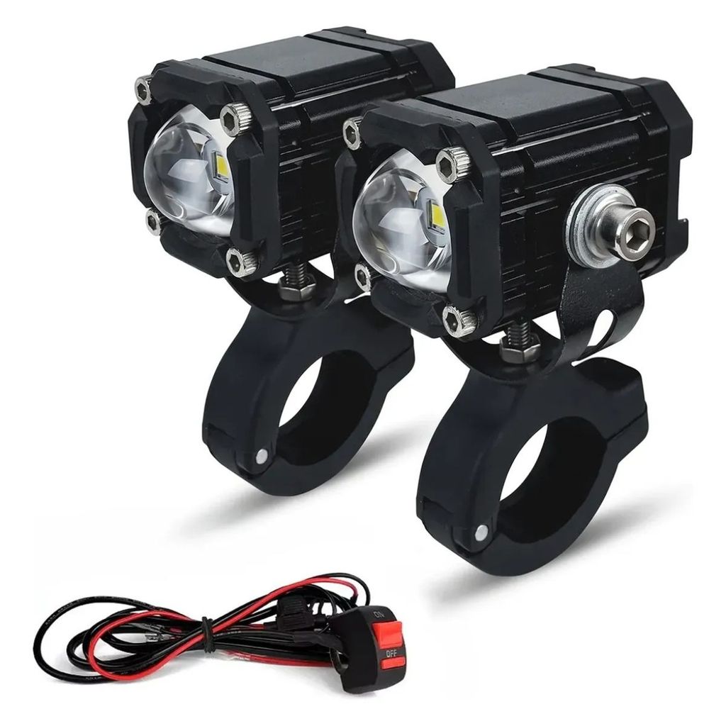 Kit Farol Milha Led Strobo U94 Neblina Universal Moto Cross