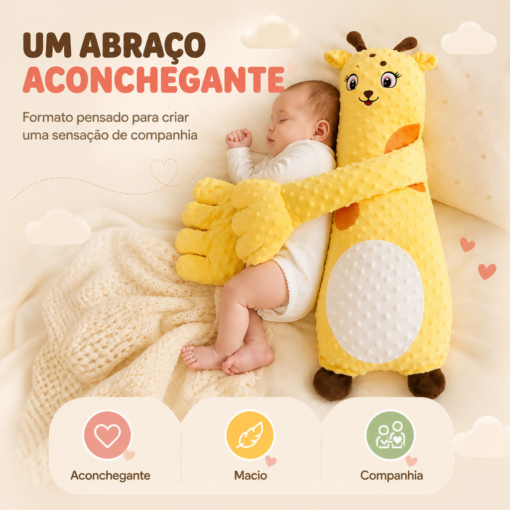 Almofada Pelúcia para Bebê com Palma Automática, Música e Controle Remoto, Travesseiro Aconchegante para Descanso — imagem 2 de 2
