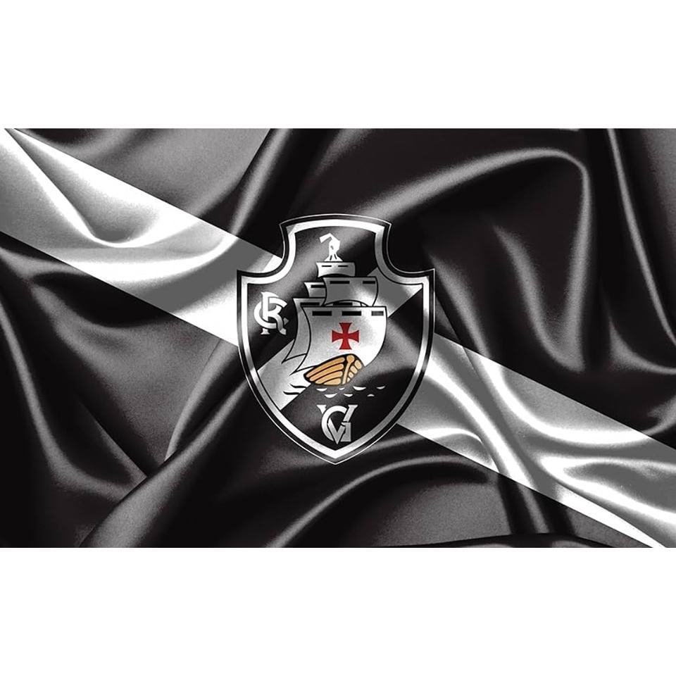 Bandeira Vasco 145cm x 100cm Tecido Em Poliéster Alta Qualidade — imagem 2 de 2