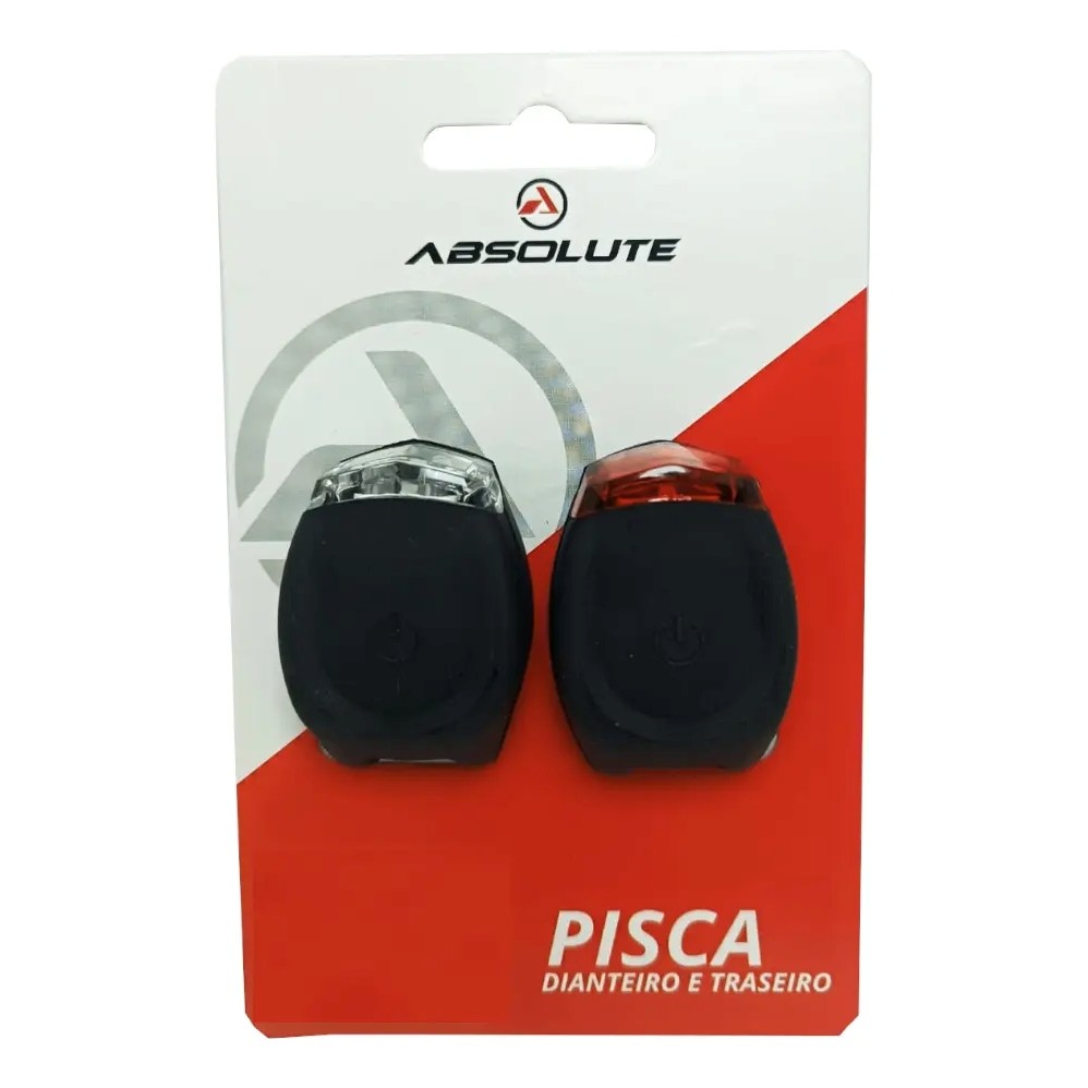 Par Sinalizadores Bike Absolute Pisca Led Diant/tras 2 Leds