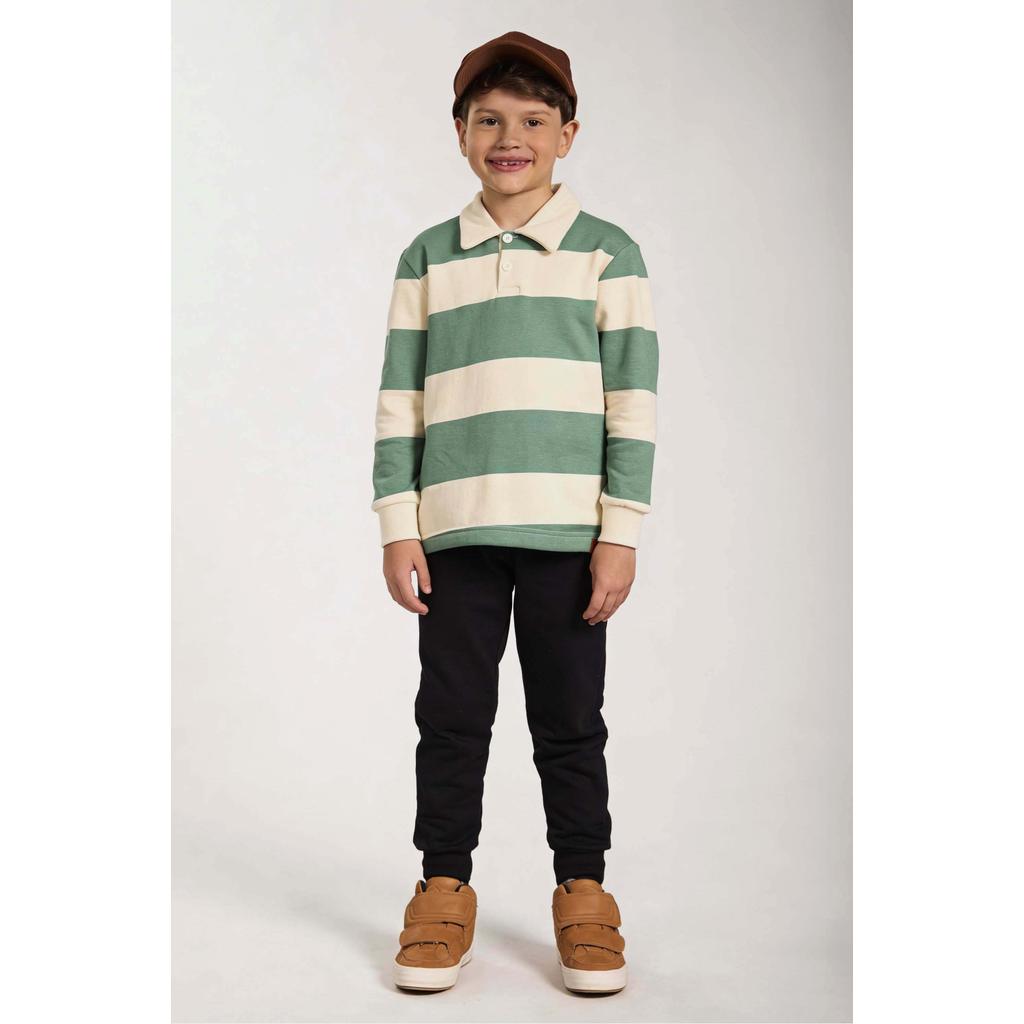 Conjunto Longo Infantil Menino Listrado Elian Verde