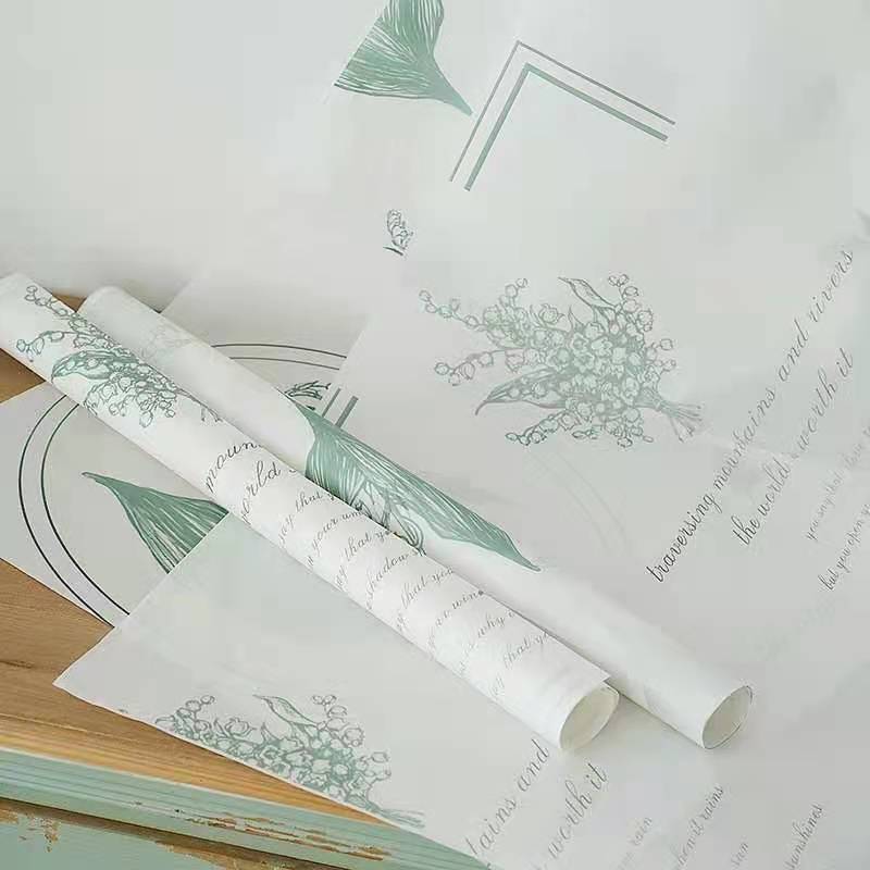 Novo produto lírio do vale engrossado Sydney papel pequeno buquê de flores frescas papel de embrulho exterior loja de fl