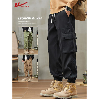 Puxar para trás macacão preto masculino primavera outono 2026 novo estilo calças soltas Street Wear meninos calças casua
