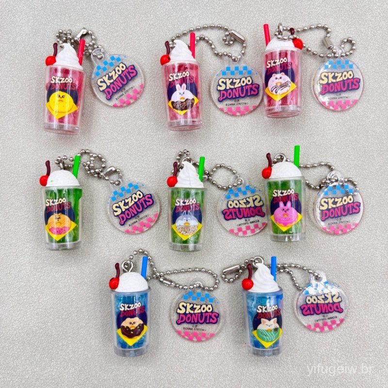 Produtos autênticos SKZOO gashapon: brinquedo de simulação de comida (bebida, sorvete, refrigerante), pingente pequeno d
