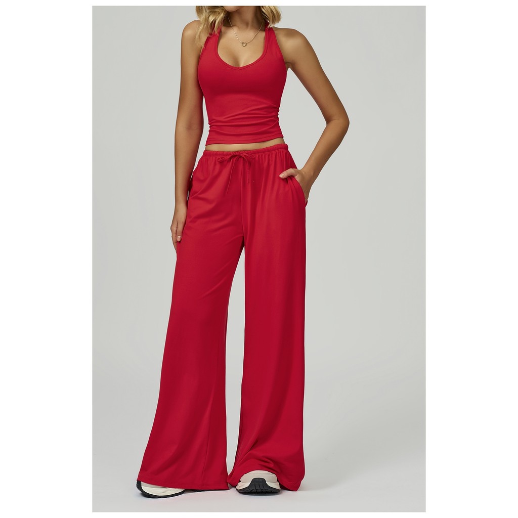 conjunto feminino Lã Yoga Secagem Rápida Beleza Volta Cinta Esportes Lazer Correndo Roupas De Fitness