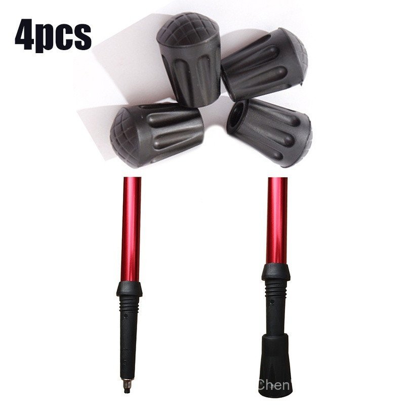 Conjunto de 4 peças de cabeças de borracha de 10*35mm, com capas pretas.