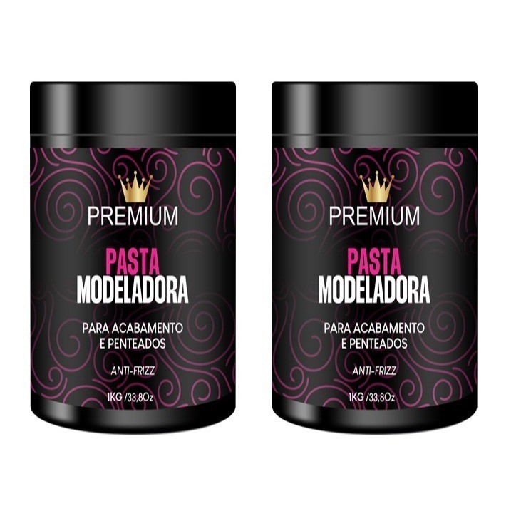 PASTA MODELADORA 1KG PREMIUM 02 Kit 2 UNIDADES