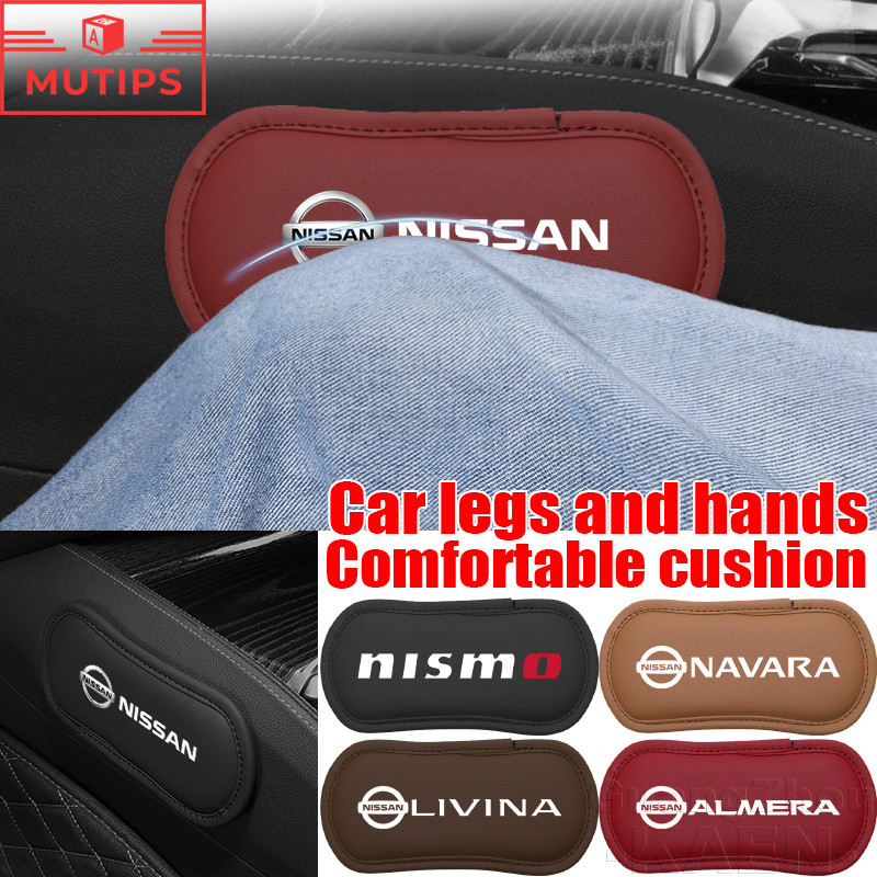 Nissan Couro Macio Almofada De Perna Do Carro Cotovelo Travesseiro Console Central Suporte Joelho Para Chutes Tiida Marc