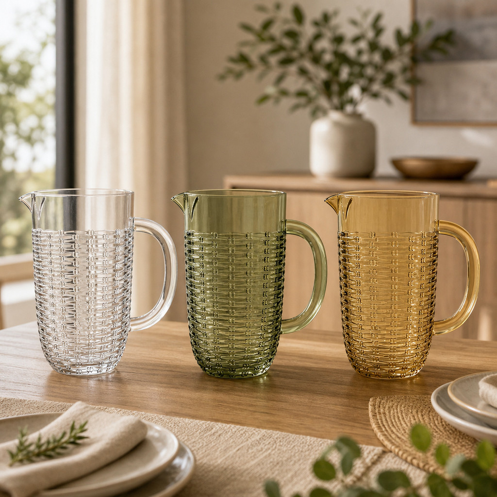 Jarra De Vidro Rattan 1,2 Litros Multicor Hauskraft
