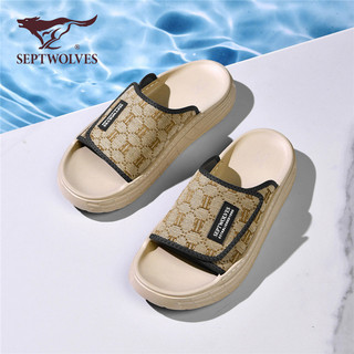 Sete lobos chinelos masculinos 2026 verão novo estilo Flip-Flops sandálias ao ar livre antiderrapante Casual All-Match
