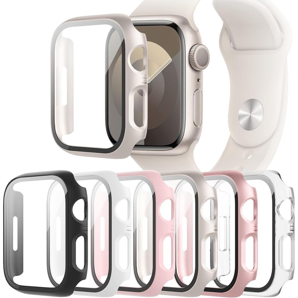 Pacote com 6 Capas Compatíveis com Apple Watch 40mm Series SE 3(2025)/SE 2/SE/6/