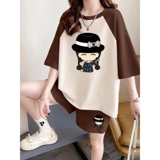 Meninas pijamas feminino verão terno de duas peças 2025 novo estilo dos desenhos animados doce Shorts de manga curta esp
