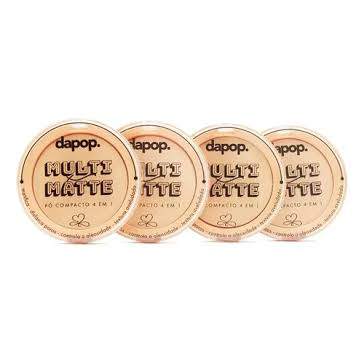 Pó Compacto Dapop Multi Matte Pele Sequinha e Sem Brilho