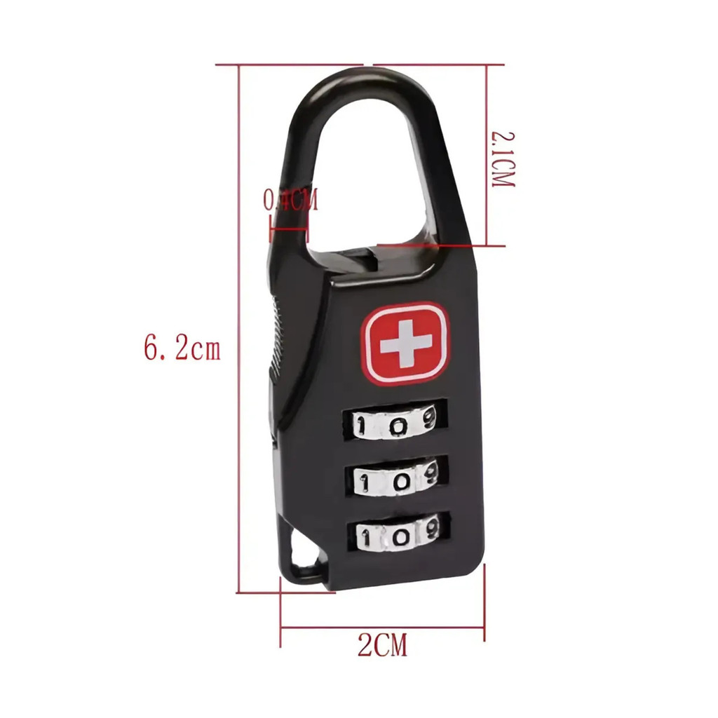 Mini Cadeado Com Segredo Senha 1/3 Unidades Para Mochila Armário · foto 2