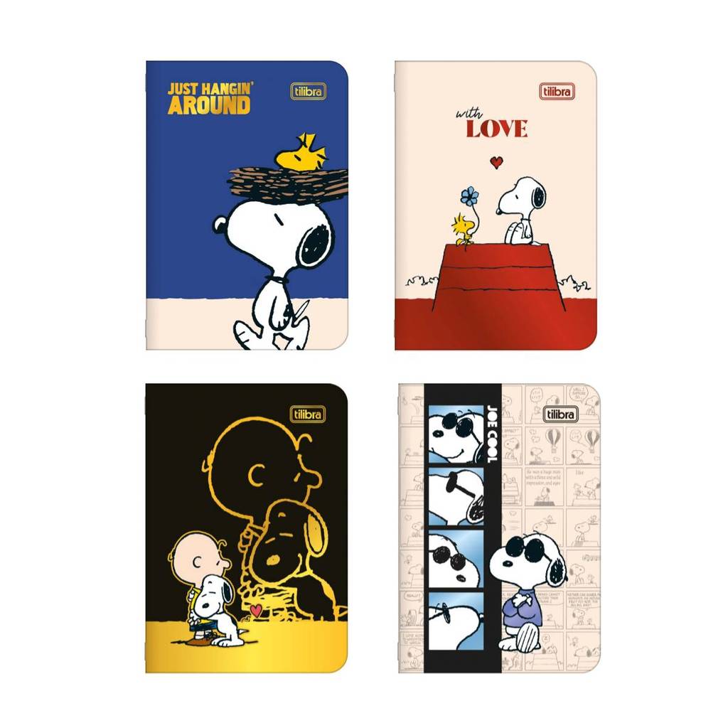 Caderneta capa flexível mini Snoopy 32 folhas Tilibra