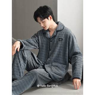 Pijamas masculinos inverno Coral velo engrossado mais velo 2026 novo estilo masculino outono inverno estilo flanela inve