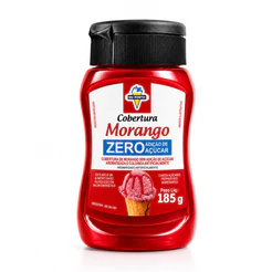 Cobertura para Sorvete Morango Zero Açucar 185g - Du Porto