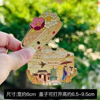 [Hangzhou] Zhejiang Hangzhou West Lake Cultural Criativo Adesivos de Geladeira Lembranças Turísticas Lembranças Metal Tu