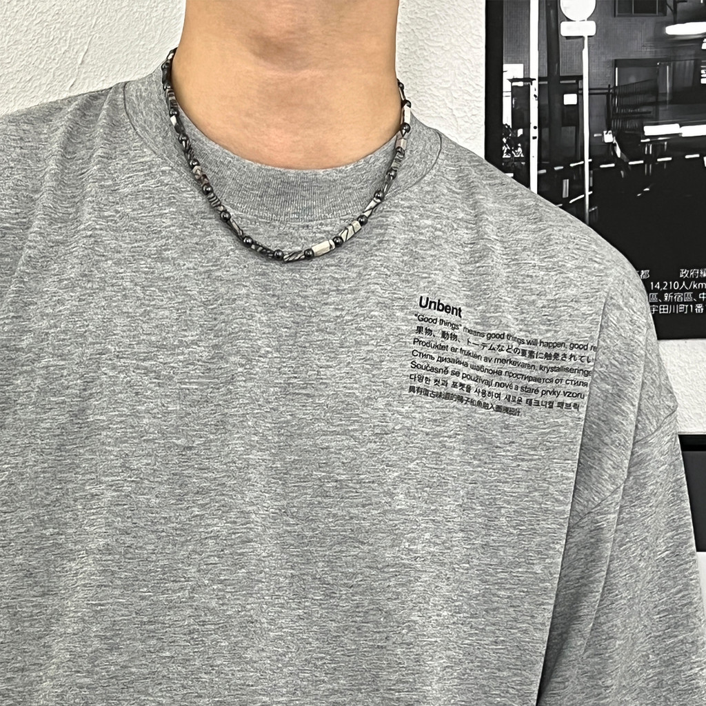 Nacional na moda colar masculino feminino Design Original sentido nicho textura pedra High-End sentido único casal na mo
