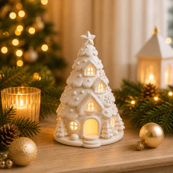 Arvore de Natal Luminaria Pinheirinho Kit Decorativo Enfeite