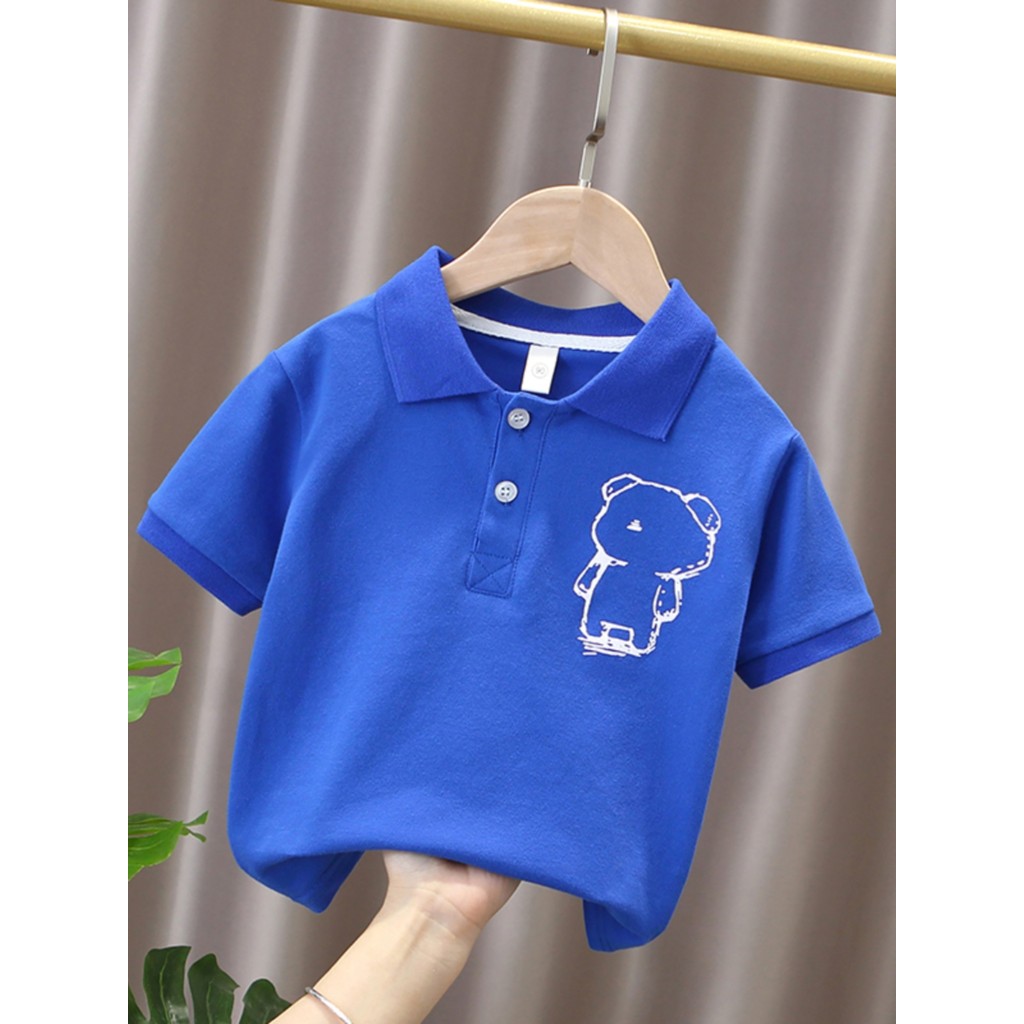 Meninos camiseta de manga curta 2026 novo estilo crianças verão moda camisa polo camiseta bebê versão coreana verão topo