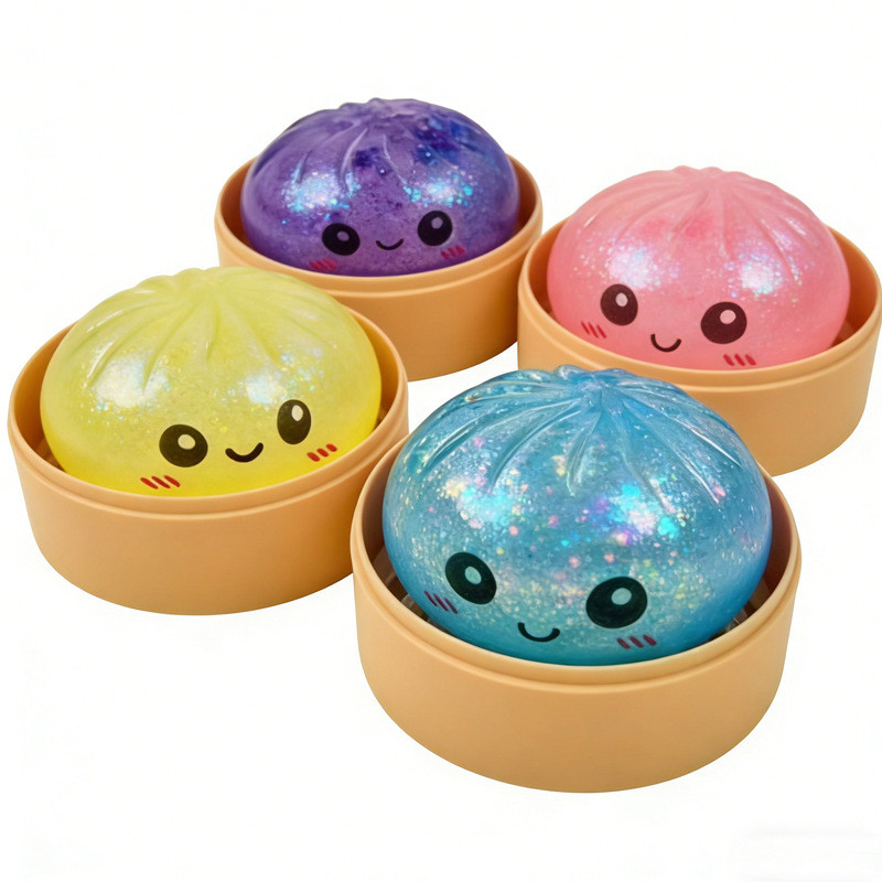 Bolinho De Pressão Squishies Bonito Colorido Pão Brinquedo Lento Subindo Alívio Do Estresse Fidget Para Crianças Adultos