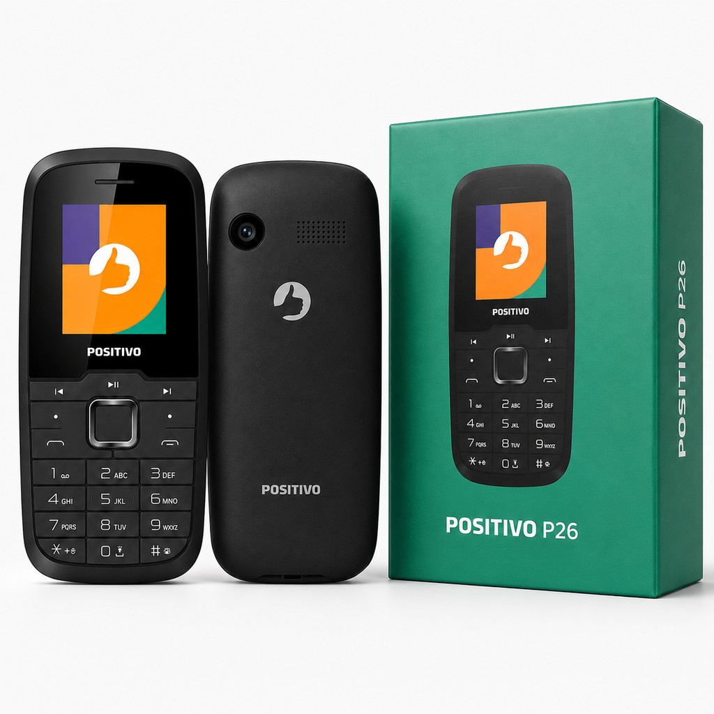 Celular Positivo P26 Dual Chip 2G 32MB Desbloqueado Bateria Durável Simples e Prático