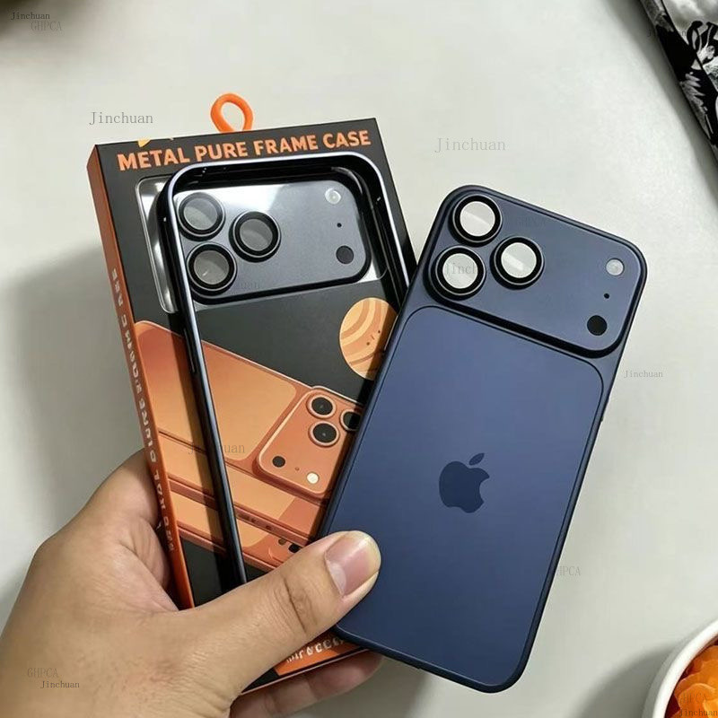 Estrutura de Metal avançada de segundo a 18 + capa de telefone com adesivo traseiro, adequada para iPhone 12 13 14 15 16