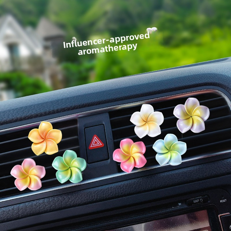 2026 Envio Rápido: Clipe para Saída de Ar Automotiva com Estampa de Margaridas, Decoração Aromática para Saída de Ar, Ac