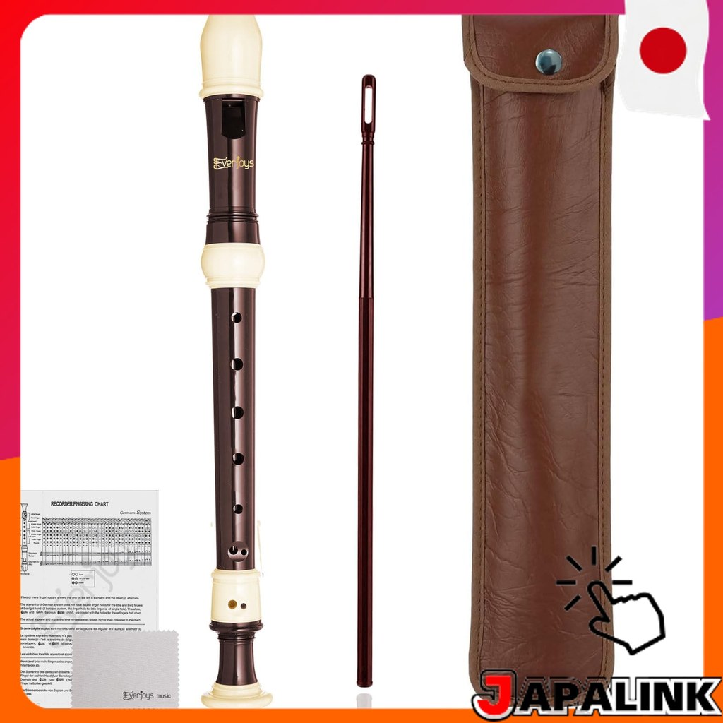 Everjoys Soprano Recorder ABS Removível Iniciante com Estojo e Acessórios 【Direct from Japan】