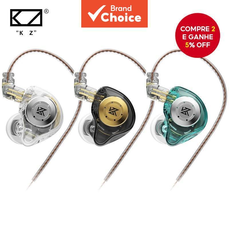 KZ EDX Pro Fones De Ouvido Com Graves Profundos Monitor Intra-Auriculares Esportivos Cancelamento De Ruído HIFI Intelige