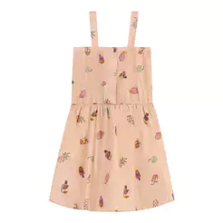 Vestido Infantil Menina Tropical Tricoline Elian Bege