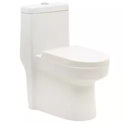 Kit Vaso Sanitário Monobloco Modaza Chiare 07, 3 a 6 Litros Branco