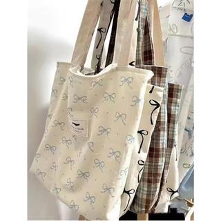 Primavera verão estilo coreano ins arco bolsa de lona estudante Retro grande capacidade jogar férias sacola único fabric