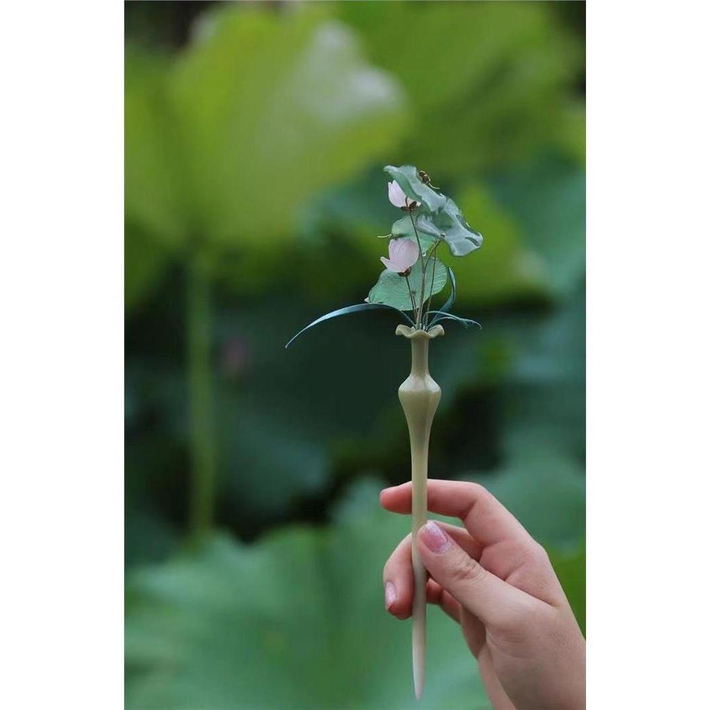 Vaso hairpin pode organizar flores pode flores hidropônicas não frágil Cheongsam cos Hanfu acessórios decoração hairpin 