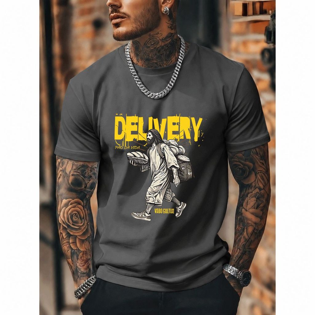 [Premium Algodão Puro]CA Camiseta Oversized Streetwear Masculina e Feminina, Estampa Religiosa, 100% Algodão, Estilo Cas