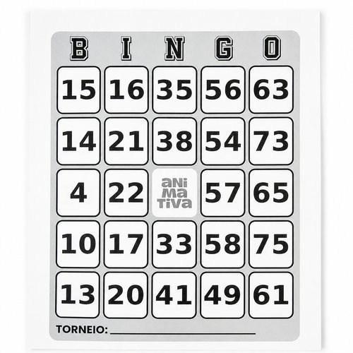 Cartela de Bingo 96 Folhas - Cinza — imagem 2 de 2