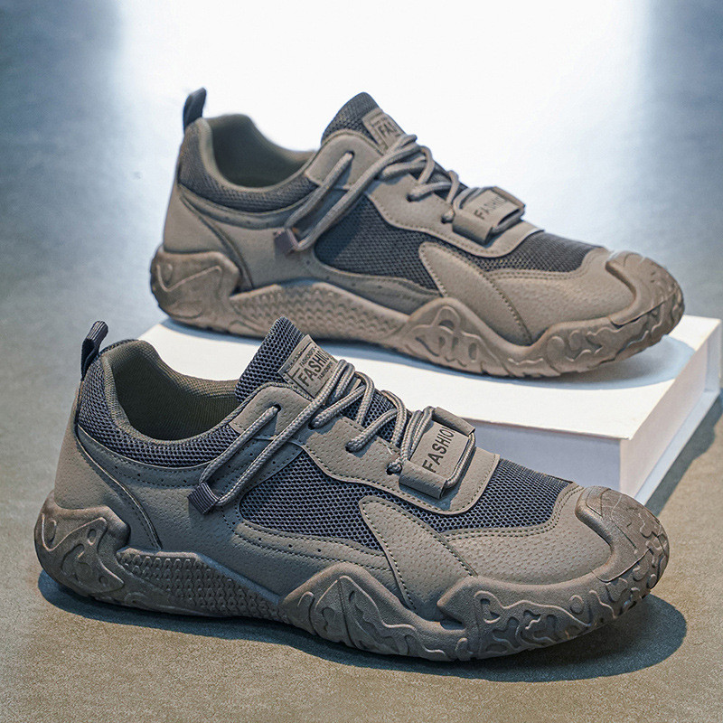 Malha de verão respirável confortável trabalho antiderrapante resistente ao desgaste esportes sapatos casuais masculinos