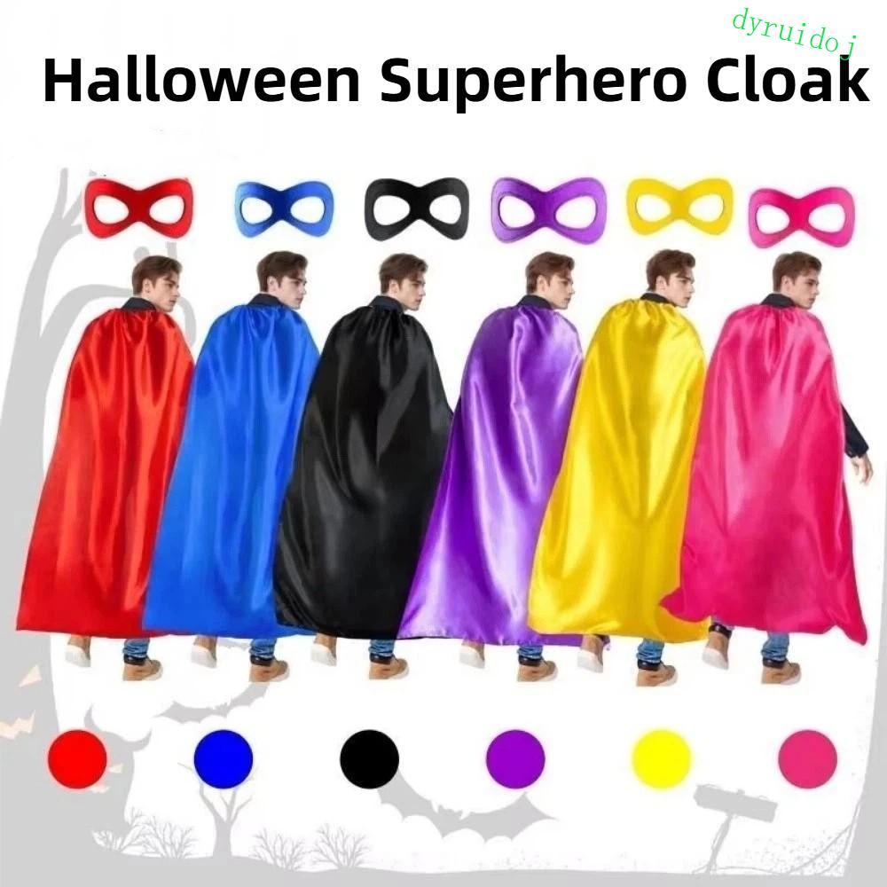 DYRUIDOJ1 2 Pçs/Set Capa De Super-Herói De Halloween , Fantasia De Cosplay Adulto De Cor Sólida Com Máscara De Olho