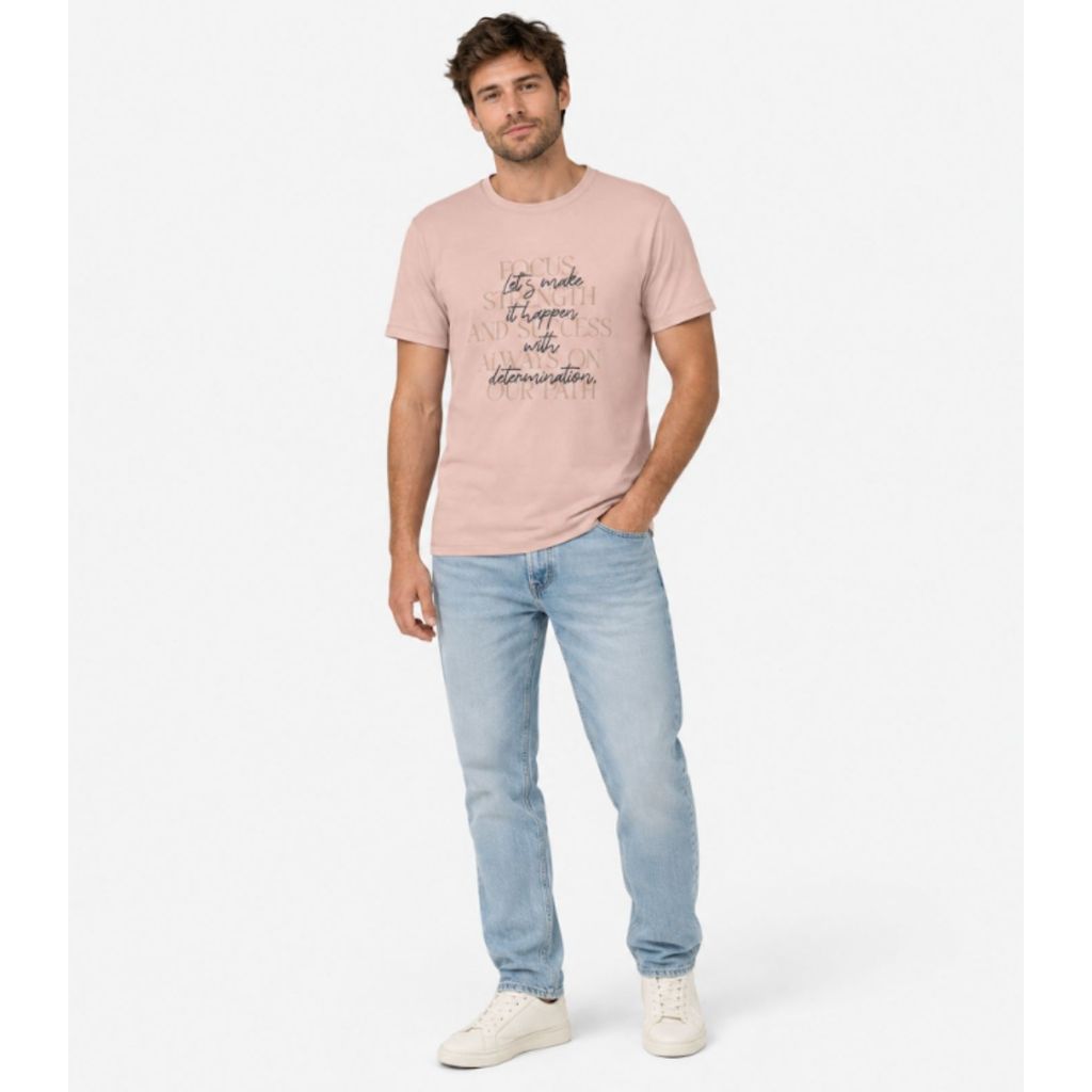 Camiseta Masculina em Meia Malha Diametro Rosa