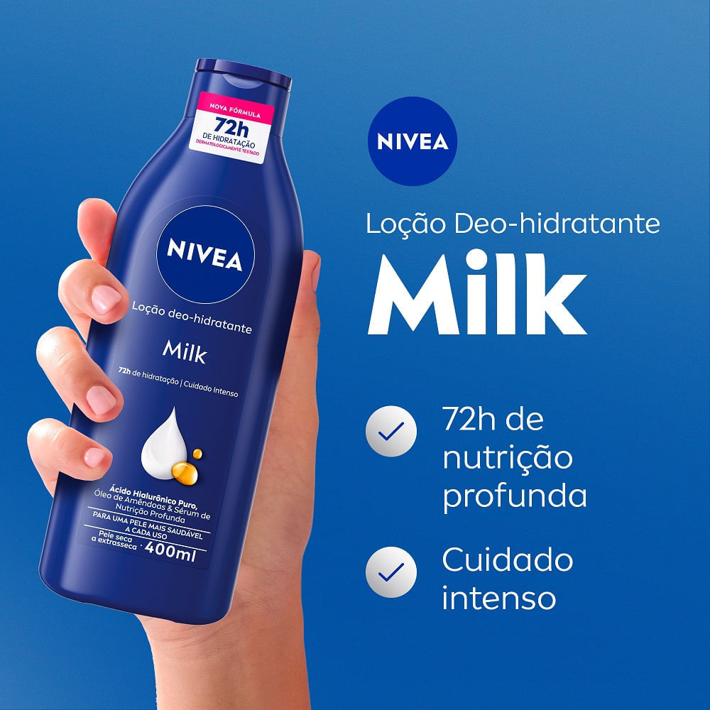 Loção Hidratante Nivea Milk Pele Seca a Extrasseca 400ml · foto 2