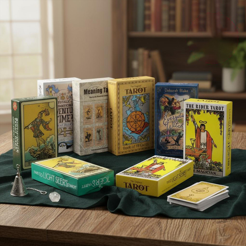 Baralho de Tarot Rider Waite, com cartas ocultas, em espanhol e inglês, para iniciantes, incluindo o jogo de tabuleiro «